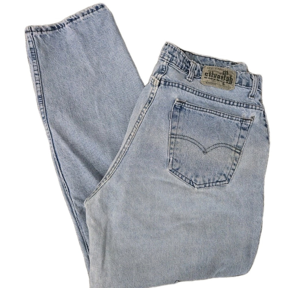VTG 90s Levis SilverTab Loose Fit Baggy Jeans Mens Light Wash Denim Size 34